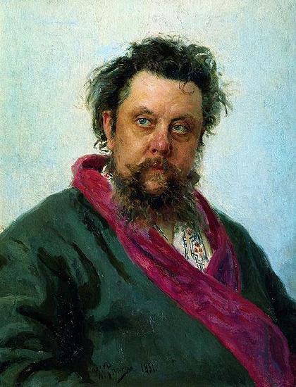 Ilya Repin Composer Modest Mussorgsky oil painting image